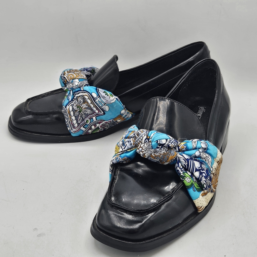 Jeffrey Campbell Bolero Platform Loafers With Scarf Accent Size 9
